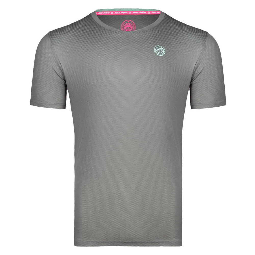Мужское теннисное поло BIDI BADU Ted Tech T-Shirt Men - Grey, Mint