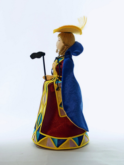 Кукла коллекционная Потешного промысла Дама в маскарадном костюме Коломбина. 0002