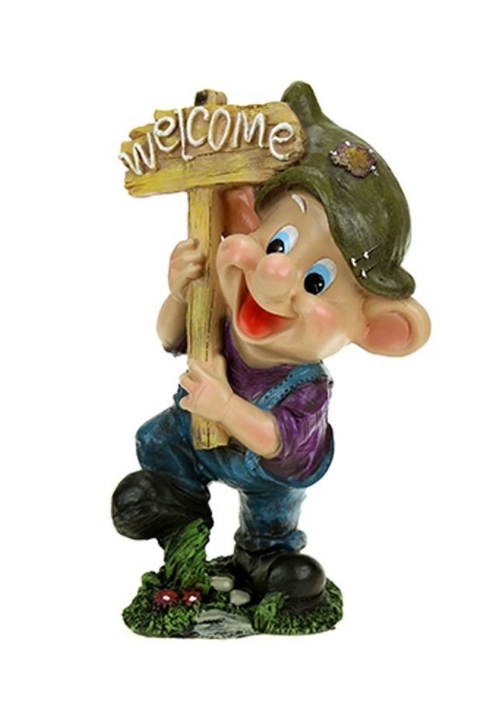 Фигурка Эльф с табличкой Welcome (полистоун)