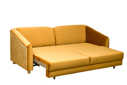 Диван трехместный Garda Decor Trevi 230М оранжевый вельвет с кантом механизм пума