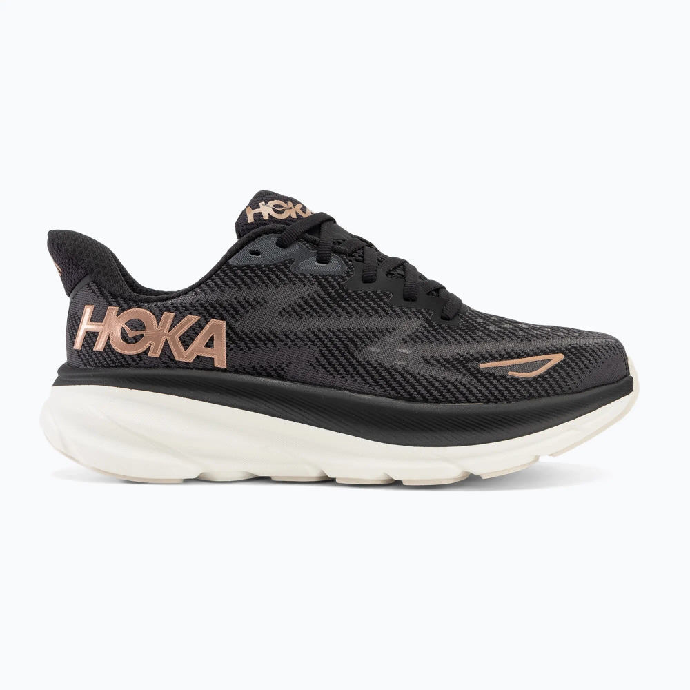 Женские кроссовки для бега HOKA Clifton 9 black/rose gold