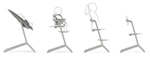 Стульчик для кормления Cybex Lemo 4 в 1 с мягкими чехлами Comfort Inlay Suede Grey/Stunning Black