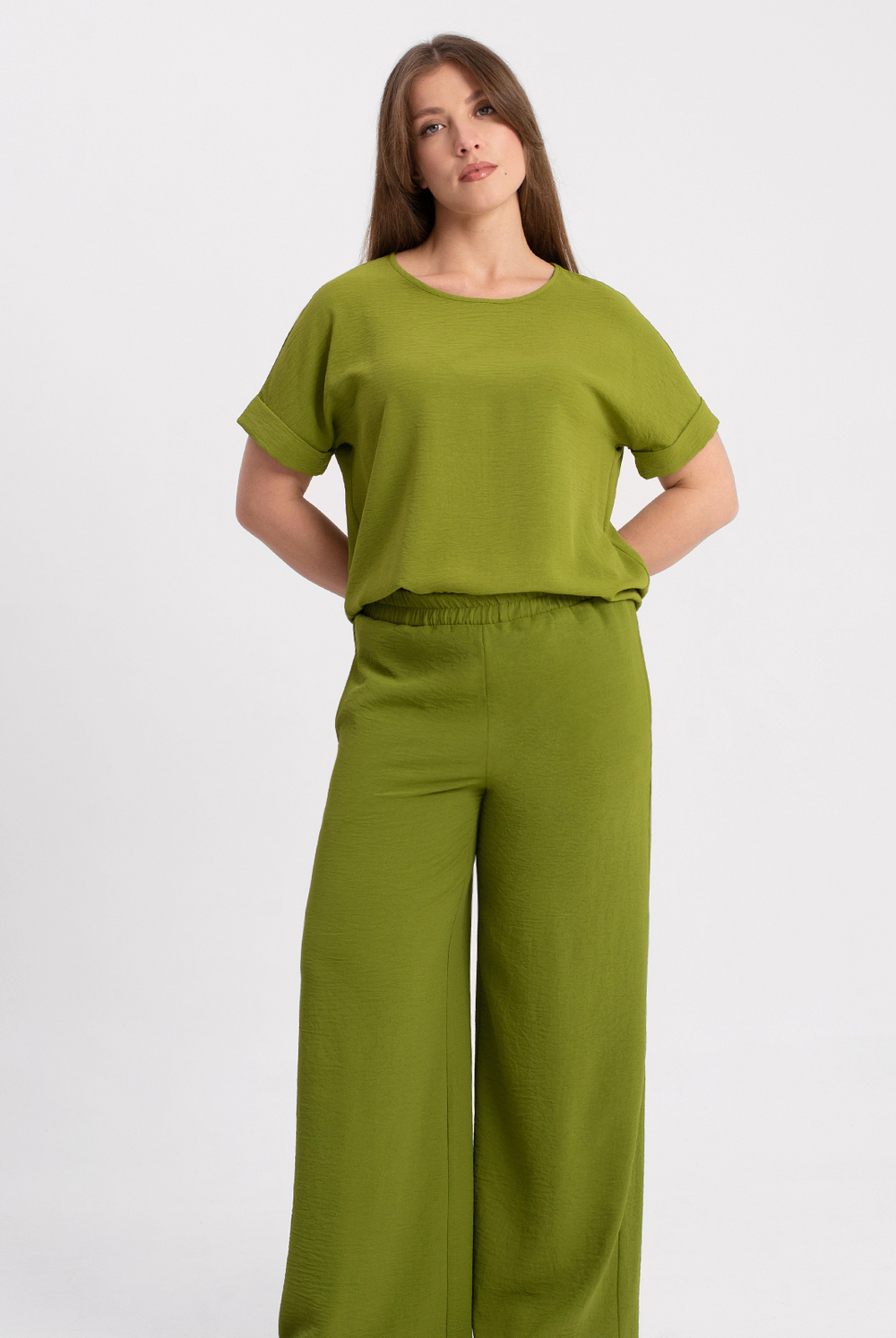 Брюки женские 4323ВП, спелая оливка #30СОл024323ВП