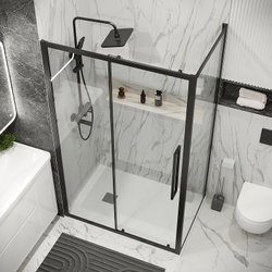 Душевой уголок Grossman Cosmo 100х80 120.K33.02.1080.21.00 профиль Черный матовый стекло прозрачное