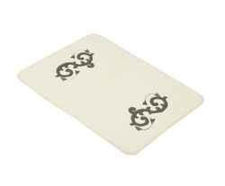 Коврик для ванной 60х90 Old Florence Ricciolo бежевый с коричневой аппликацией