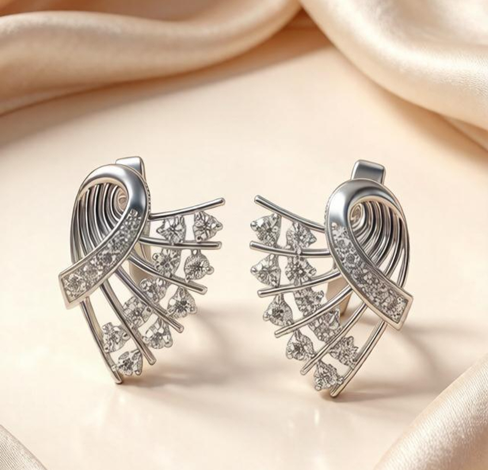 Ювелирные серьги из серебра 925 пробы