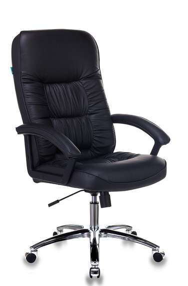 Кресло руководителя Бюрократ T-9908AXSN-AB черный кожа крестов. металл хром