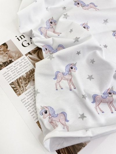 Кулир (принт). Единорог с глиттером