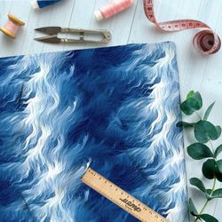 Ткань премиум атлас эфемерный океан