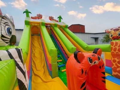 Коммерческий надувной батут «Тигриная страна 4», 8*4*5 м