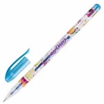 Набор гелевых ручек 6цв. Юнландия, 0,5мм, блестки, корпус с печатью