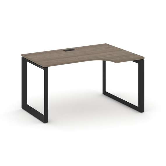 Style Project Стол рабочий эргономичный SN-59O.SPA-012(R) Вяз Благородный/Металл Черный/Черный Заглу