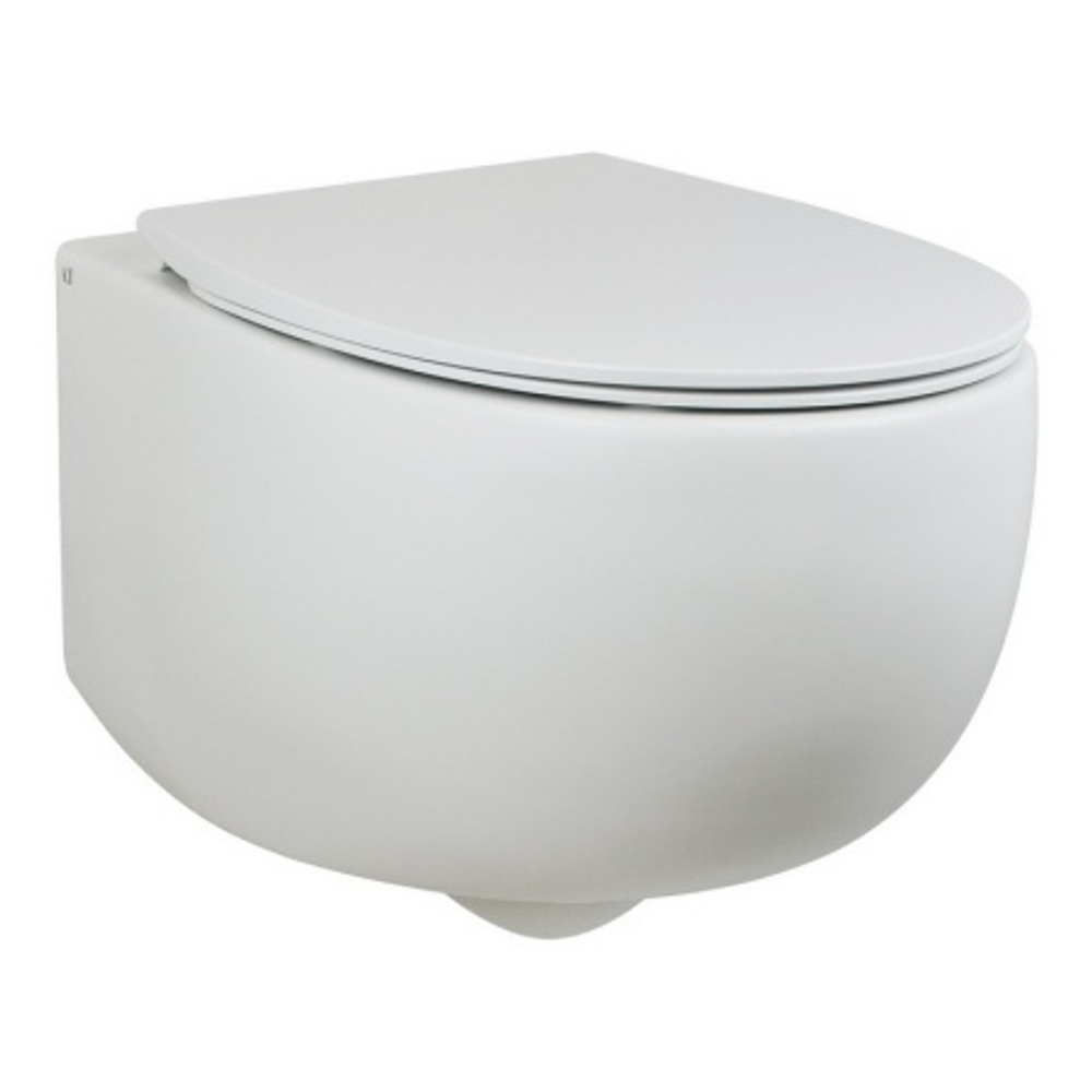 Крышка-сиденье для унитаза c микролифтом SoftClose AeT Dot 2.0 цвет белый матовый