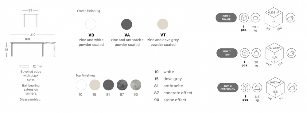 Стол ламинированный раздвижной Scab Design Pranzo Extendable, тортора, цементный