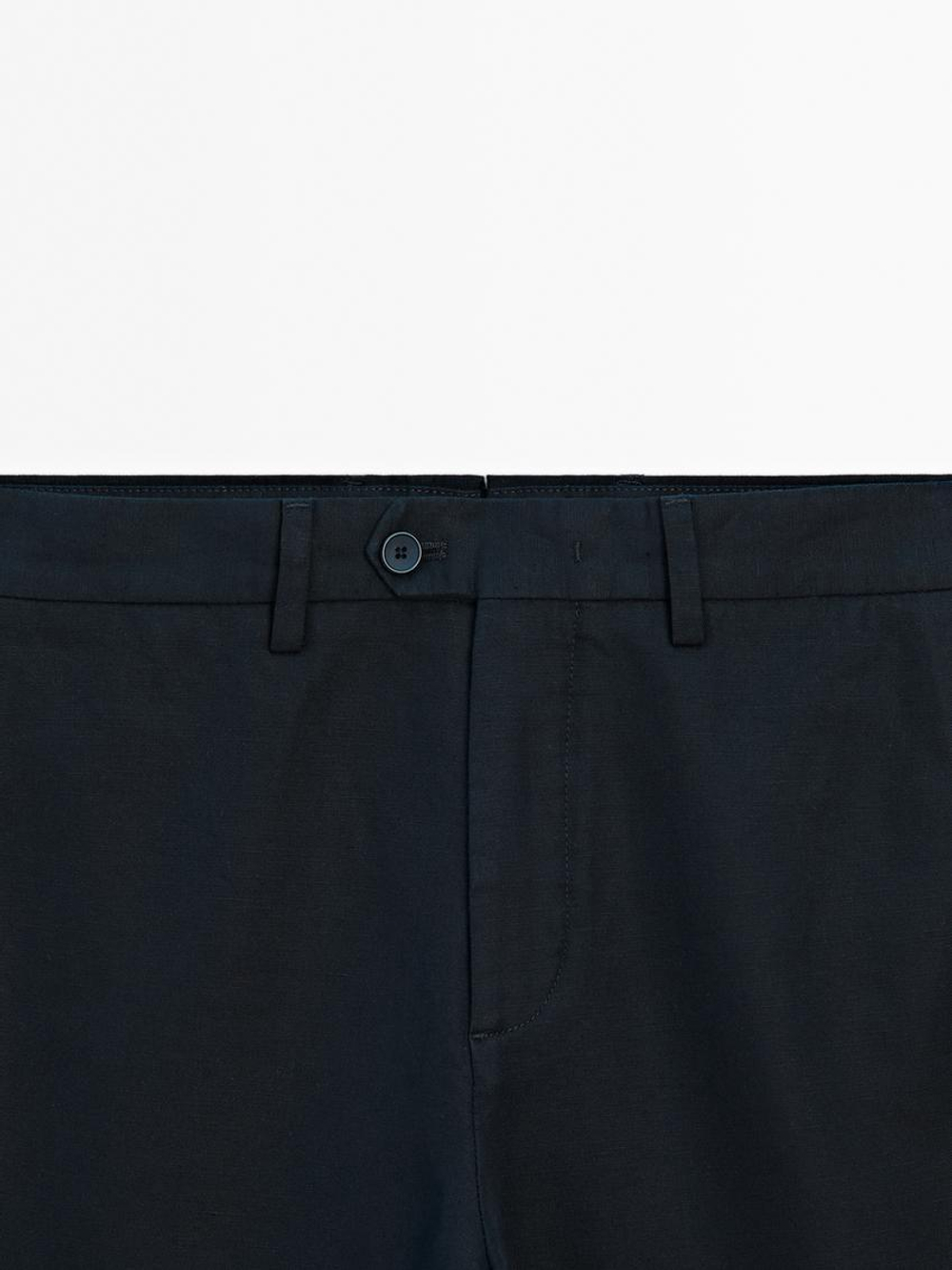 Massimo Dutti Брюки зауженного кроя, темно-синий