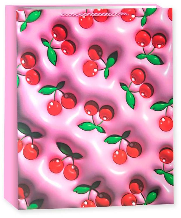 Пакет подарочный, Фрукты Ягодки, Дизайн №3, 23*18*10 см, 1 шт.