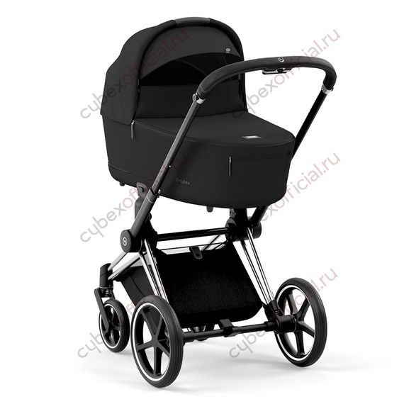 Коляска для новорожденных Cybex Priam IV Sepia Black шасси Chrome Black
