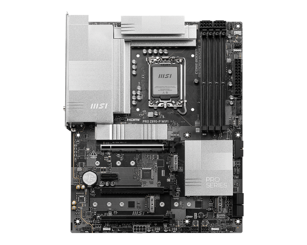 Материнская плата MSI PRO Z890-P WIFI LGA1851 4xDDR5 4xSATA3 RAID 4M.2 HDMI DP ATX