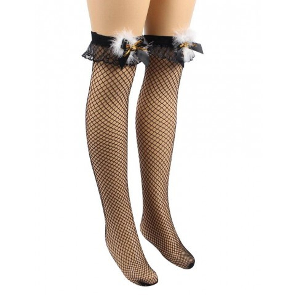 Чулки Beileisi 2104  с бантиками (XS-L) черные