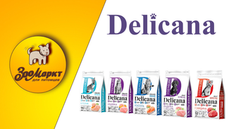 Акция сухие корма для кошек и собак Delicana