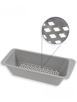 Пластиковая техническая раковина c коландером MAXIMUS GREY PLUS
