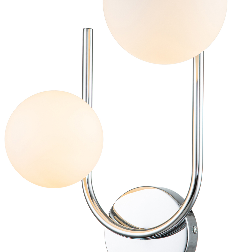 Настенный светильник 2x40Вт G9, металл/серебро