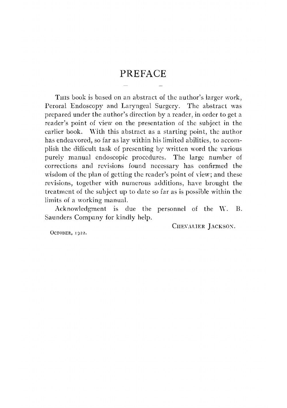 Bronchoscopy and esophagoscopy; a manual of peroral endoscopy and laryngeal surgery | Chevalier Jackson