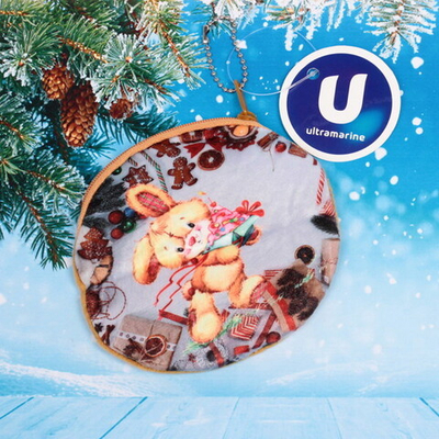 Кошелек детский с цепочкой «Mini Fluffy - Зайчик Рич», цвет розовый, d-12 см