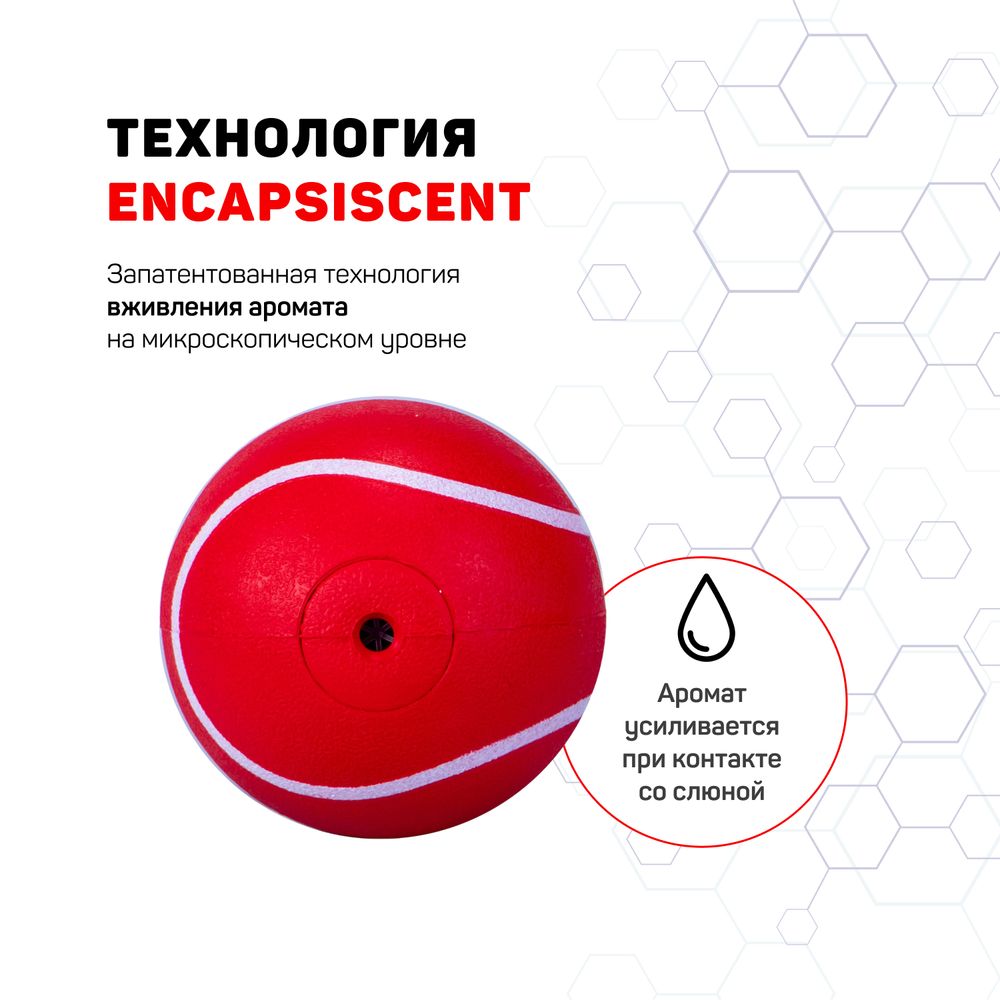 Жевательный мяч Playology SQUEAKY CHEW BALL 6 см для собак мелких и средних пород с пищалкой и с ароматом говядины, цвет красный Жевательный мяч Playology SQUEAKY CHEW BALL 6 см для собак мелких и средних пород с пищалкой и с ароматом говядины, цвет красный