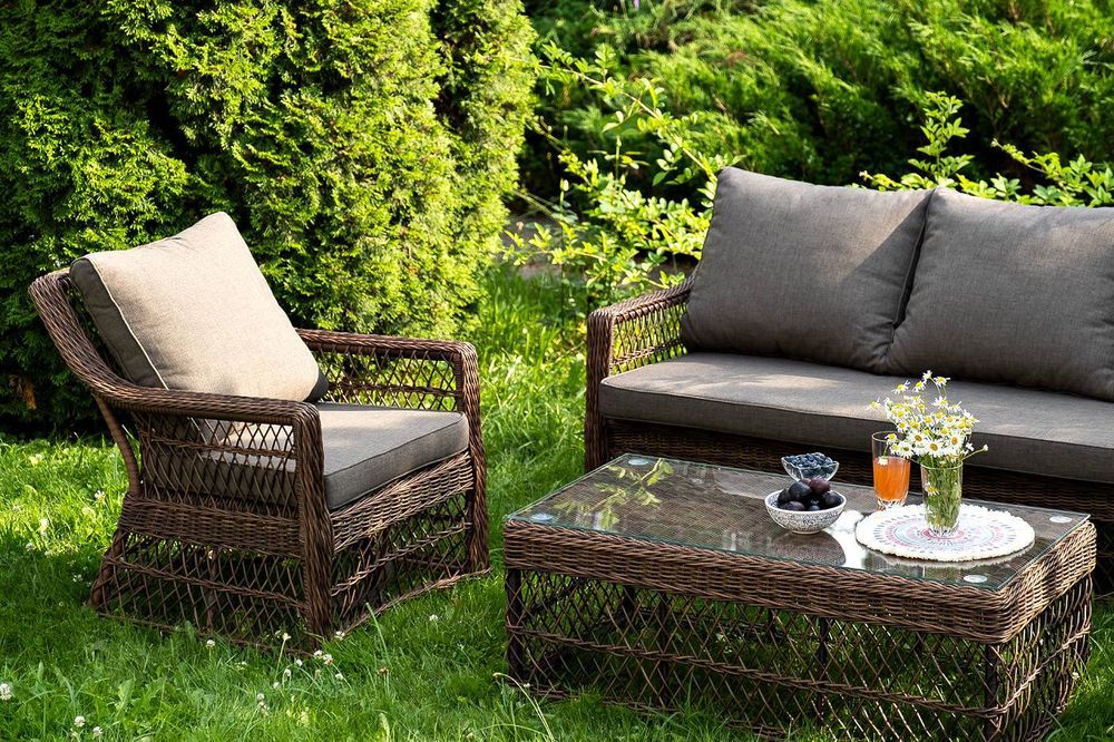 "Гранд Латте" лаунж-зона из искусственного ротанга, цвет коричневый