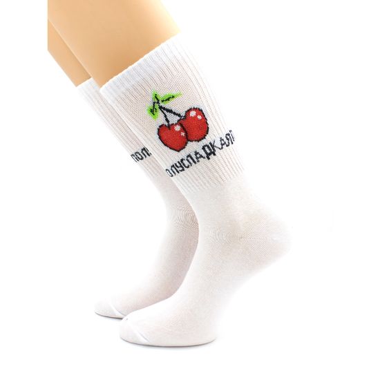 Носки с надписью "Полусладкая" белые Hobby Line