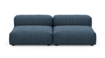 Сдвоенная дополнительная секция Фиджи (большая) Cilium Indigo 210*116*62 см, Синий Вельвет Нераскладной Фиеста