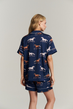 Шелковые шорты с кантом - лошади