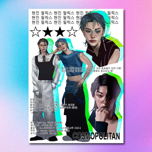 Арт принт / y0urwa1f00 / STRAY KIDS / Хенликсы