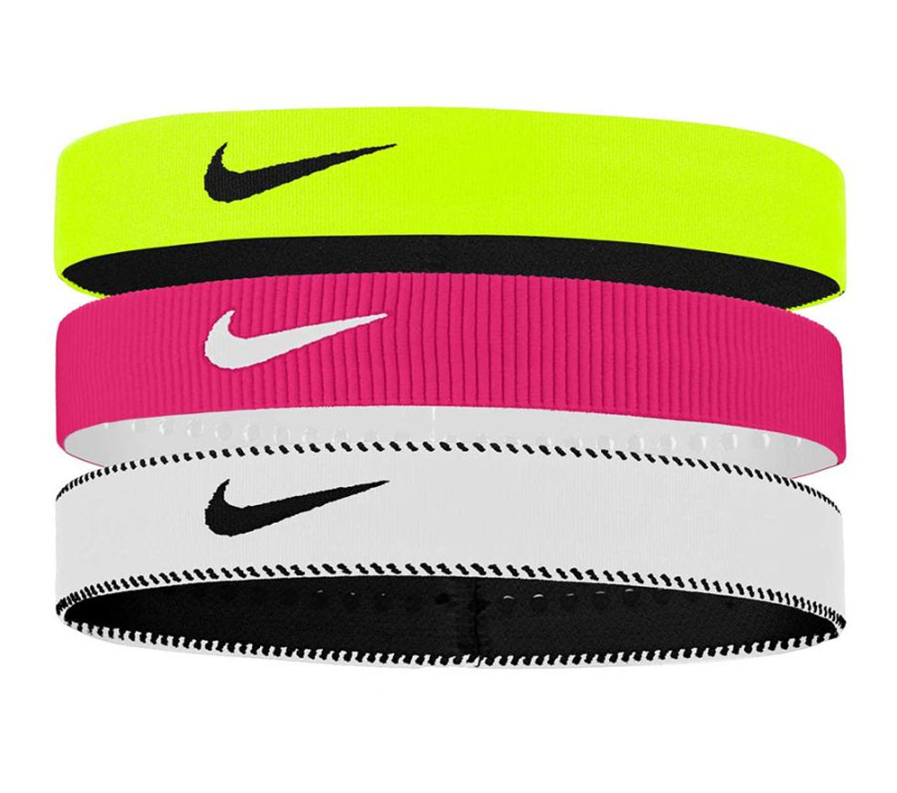 Повязка на голову Nike Flex Wide 3P - volt/vivid pink/black