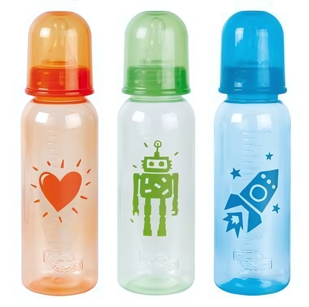 Бутылочка 240мл, ПП, силикон, быстрый поток, 6+ (Пома)