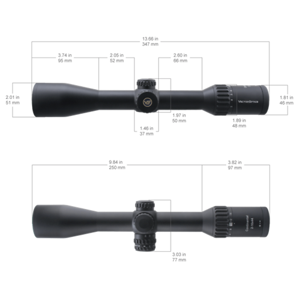 Прицел Vector Optics Continental X8 2-16x44, VET-10BDC (SCOM-39)
