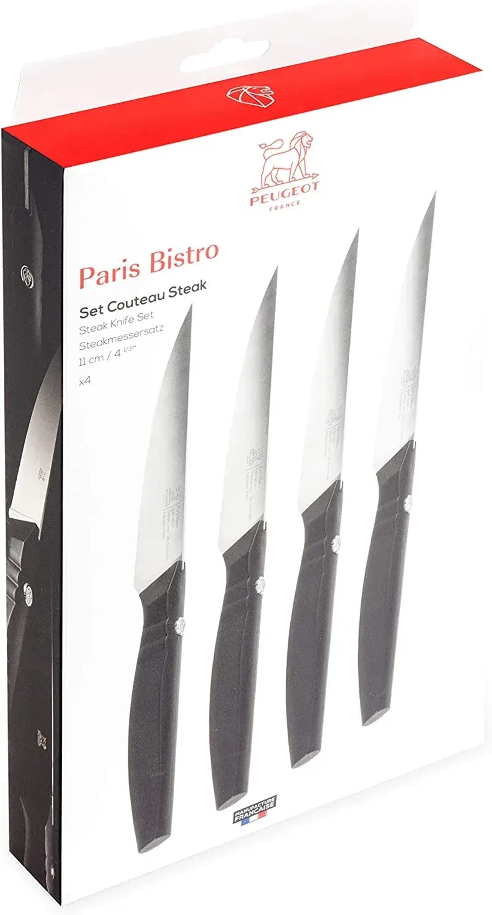 Peugeot Набор из 4 ножей для стейков Paris Bistro