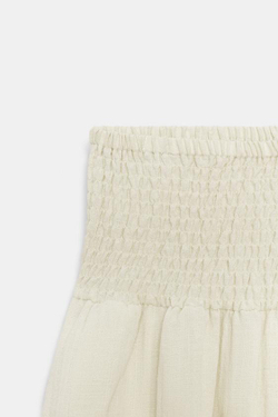 ZARA БРЮКИ С ЭЛАСТИЧНЫМ ПОЯСОМ, БЕЖЕВЫЙ