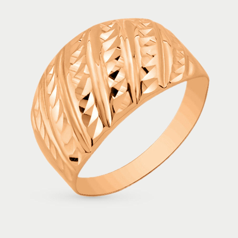 Кольцо женское из розового золота 585 пробы без вставок (арт. К1107238)