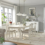 Обеденный набор - INGATORP/INGOLF IKEA/ИНГАТОРП/ИНГОЛЬФ ИКЕА, 155х87х74 см, белый