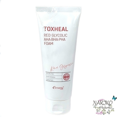 Пенка для умывания гликолиевая ESTHETIC HOUSE TOXHEAL RED GLYCOLIC AHA, BHA, PHA FOAM, 150 мл.