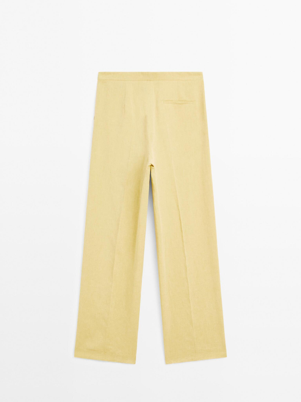 Massimo Dutti Костюмные брюки с защипами, лимонно-желтый