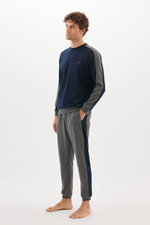 Пижама мужская Retro Blue темно-синий