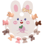 Заколки-крабики для волос детские 10шт «МАЛЬВИНА», зайки, 1,4см (пакет с подвесом)