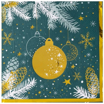 Салфетки "Изумрудная зима" 33 см 6 шт