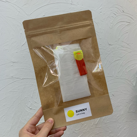 шопер Sunny, розовый с оранжевой петлей и жёлтыми элементами (3)