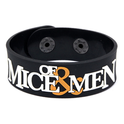 Браслет Of Mice and Men лого белое по краям