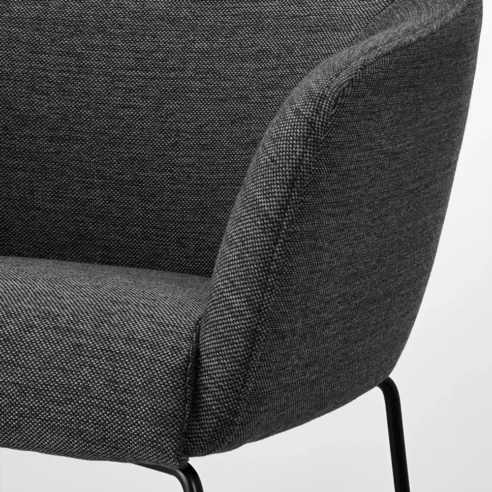 Барный стул со спинкой - TOSSBERG IKEA/ТОССБЕРГ ИКЕА, 101х42х56 см, серый
