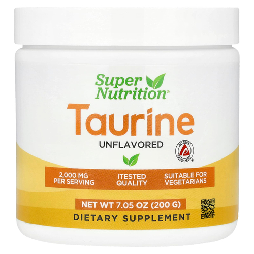 Super Nutrition, таурин, без добавок, 200 г (7,05 унции)